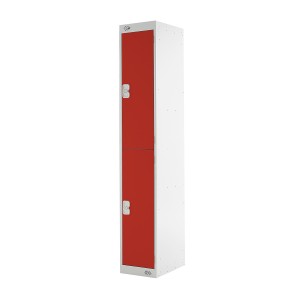 2 Door BioCote Locker - 1800H 300W 450D (mm) Red 
