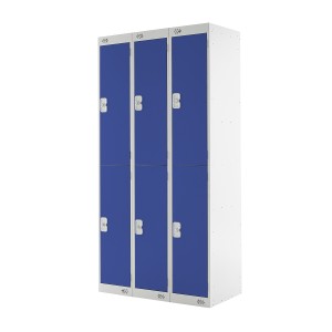 2 Door Link Locker Nest of 3 - 1800H 900W 300D (mm) Blue
