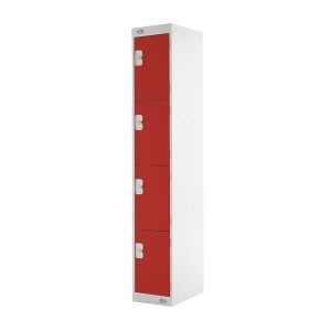 4 Door Link Locker - 1800H 450W 450D (mm) Red