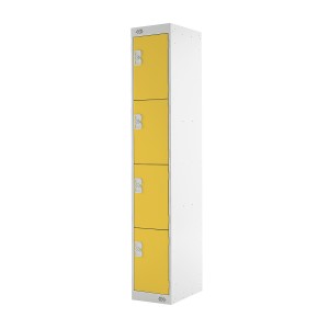 4 Door Link Locker - 1800H 300W 300D (mm) Yellow