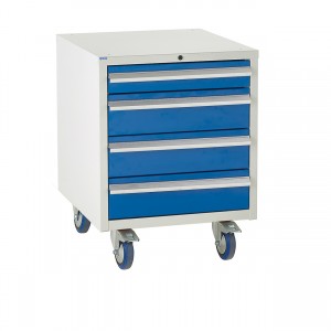 4 Drawer Euroslide Under Bench Tool Cabinet 2 - 780H 600W 650D - Blue