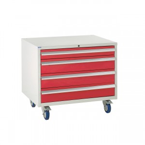 4 Drawer Euroslide Under Bench Tool Cabinet 2 - 780H 900W 650D -Red