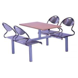 Juniper 4 Seater Heavy Duty Fixed Canteen Seating - Table and Chairs 
