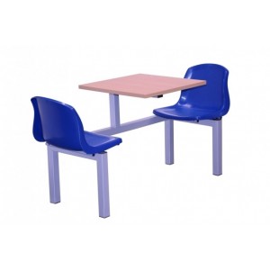 Mixbury 2 Seater Fixed Canteen Seating - Table and Chairs