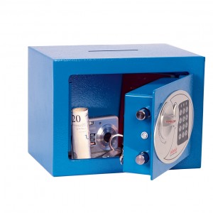 Phoenix Compact Home Office SS0721E Blue Security Safe with Electronic Lock & Deposit Slot