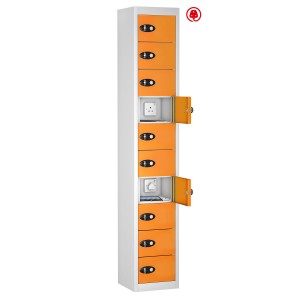 10 Door 10 Shelf - Orange Doors