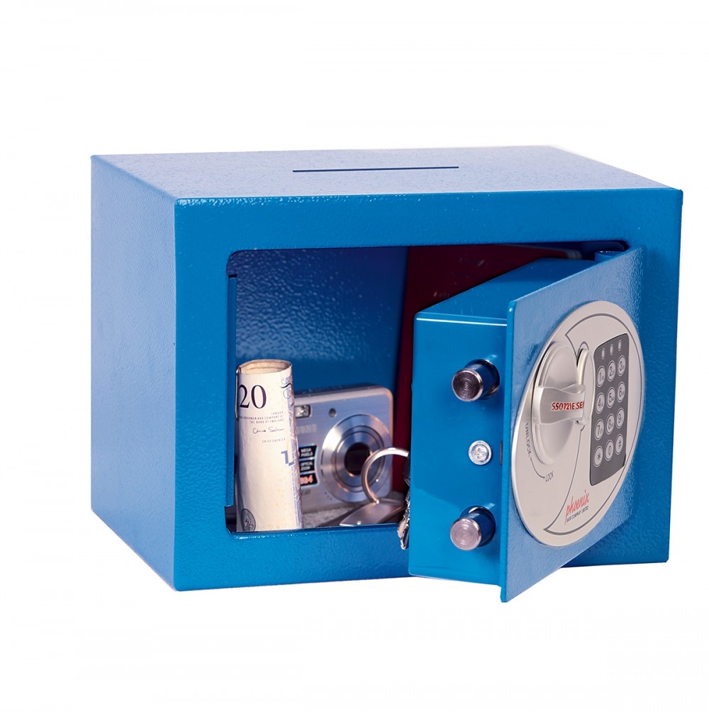 Phoenix Compact Home Office SS0721E Blue Security Safe with Electronic Lock & Deposit Slot