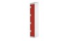 4 Door Link Locker - 1800H 300W 450D (mm) Red Sloping Top