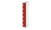 6 Door Link Locker - 1800H 300W 450D (mm) Red Sloping Top