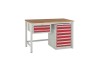 Euroslide Workbench with Optional Accessories and Storage - Solid Beech Wood Worktop