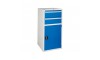 2 Drawer and Cupboard Euroslide Workshop Tool Cabinet - 1200H 600W 650D