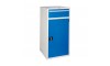1 Drawer and Cupboard Euroslide Workshop Tool Cabinet - 1200H 600W 650D Blue