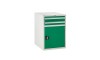 2 Drawer and Cupboard Euroslide Workshop Tool Cabinet - 825H 600W 650D Green