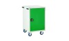 Single Cupboard Euroslide Mobile Tool Cabinet  -  980H 600W 650D - Green
