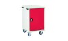 Single Cupboard Euroslide Mobile Tool Cabinet  -  980H 600W 650D - Red