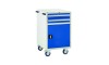 2 Drawer and Cupboard Euroslide Mobile Tool Cabinet  -  980H 600W 650D - Blue