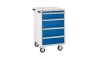 4 Drawer Euroslide Mobile Tool Cabinet - 980H 600W 650D - Blue