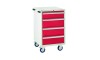 4 Drawer Euroslide Mobile Tool Cabinet - 980H 600W 650D -Red