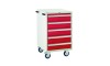 5 Drawer Euroslide Mobile Tool Cabinet - 980H 600W 650D - Red