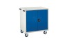 Single Cupboard Euroslide Mobile Tool Cabinet - 980H 900W 650D - Blue