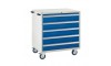 5 Drawer Euroslide Mobile Tool Cabinet - 980H 900W 650D - Blue