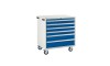 6 Drawer Euroslide Mobile Tool Cabinet - 980H 900W 650D - Blue
