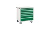 6 Drawer Euroslide Mobile Tool Cabinet - 980H 900W 650D - Green