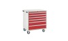 6 Drawer Euroslide Mobile Tool Cabinet - 980H 900W 650D - Red