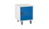 Euroslide Under Bench Tool Cabinet with 550mm High Cupboard - 780H 600W 650D - Blue