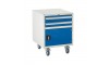 2 Drawer and Cupboard Euroslide Under Bench Tool Cabinet - 780H 600W 650D - Blue