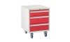 3 Drawer Euroslide Under Bench Tool Cabinet - 780H 600W 650D - Red