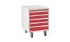 5 Drawer Euroslide Under Bench Tool Cabinet - 780H 600W 650D - Red