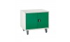 Euroslide Under Bench Tool Cabinet with a 550mm High Cupboard - 780H 900W 650D - Green
