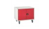 Euroslide Under Bench Tool Cabinet with a 550mm High Cupboard - 780H 900W 650D - Red