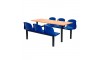 Harvey 6 Seater Fixed Canteen Seating - Table and Chairs - Single Entry