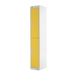 2 Door Link Locker - 1800H 300W 300D (mm) Yellow