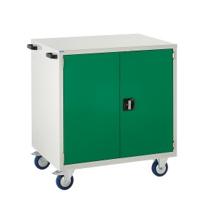 Single Cupboard Euroslide Mobile Tool Cabinet - 980H 900W 650D - Green
