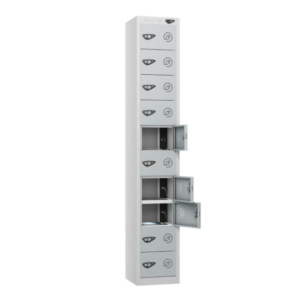Pure Power Carbon Zero Tablet Charging 10 Door 10 Compartment Locker
