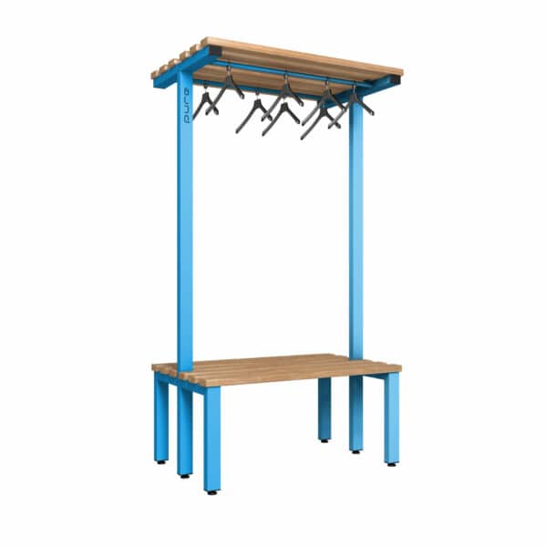 Pure 1000 Square Hanging Bench Dbl Wood Cornflower Blue B