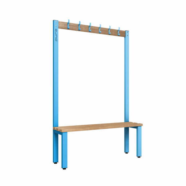Pure 1200 Square Hook Bench Wood Cornflower Blue