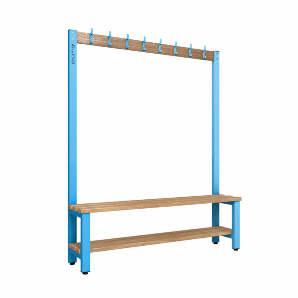 Pure 1500 Hook Bench Wood Shelf Cornflower Blue