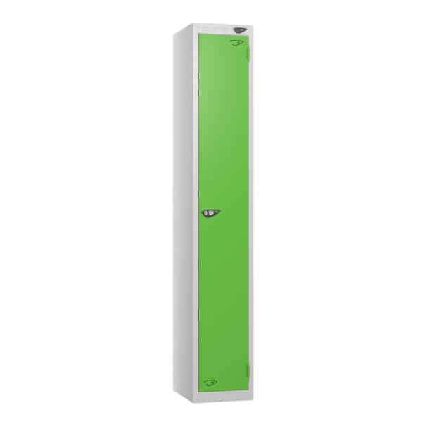 Pure Carbon Zero 1 Door Locker, Silver Carcass, Green Door