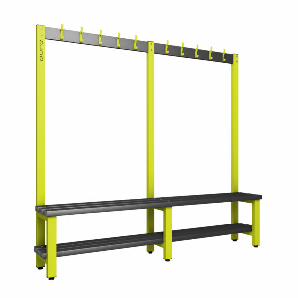 Pure Carbon Zero Single Sided 2000mm 10 Hook Bench With Shoe Shelf