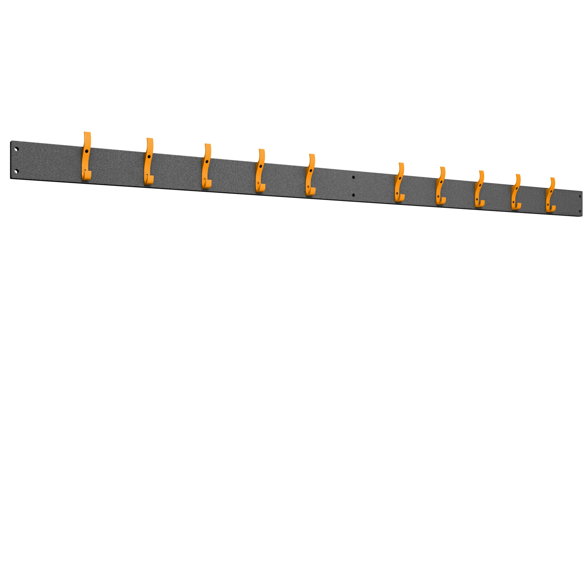 Pure Carbon Zero 2000mm 10 Hook Hookboard - Magma Orange / Black Polymer