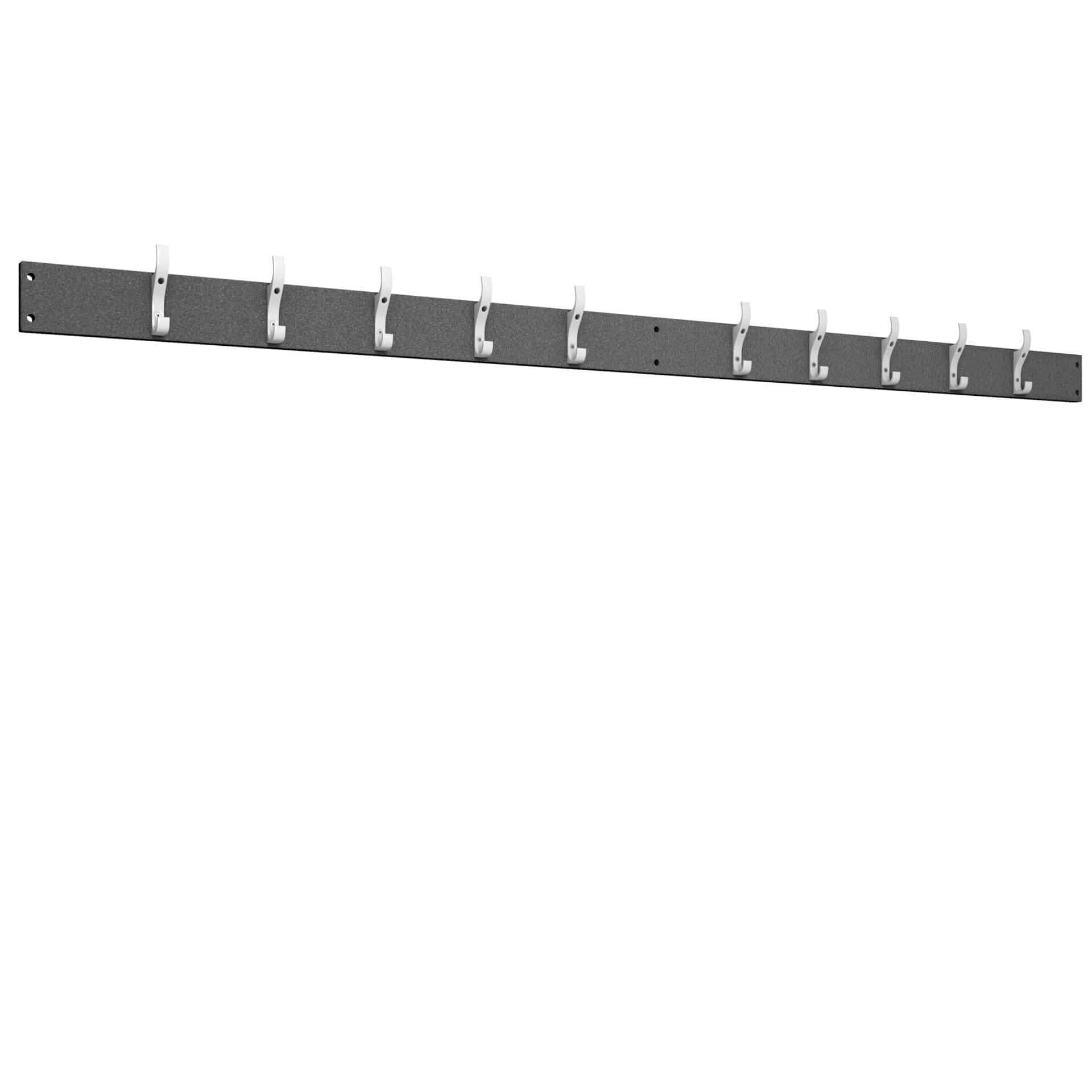 Pure Carbon Zero 2000mm 10 Hook Hookboard - Pearl Silver / Black Polymer