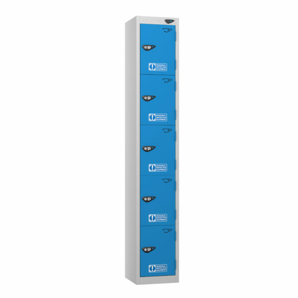 Pure PPE 5 Door Locker, Silver Carcass, Blue Door