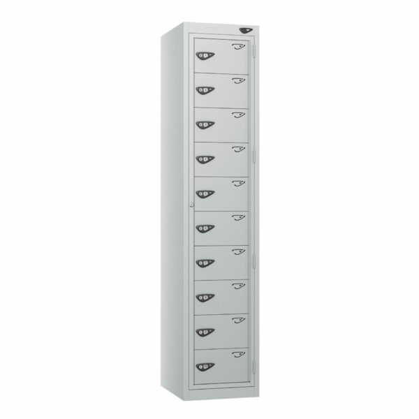 Pure Garment 10 Door Locker, Silver Carcass, Silver Door