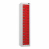 Pure Garment 15 Door Locker, Silver Carcass, Red Door