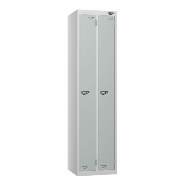 Pure Twin 2 Door Locker, Silver Carcass, Silver Door
