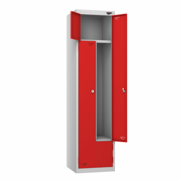 Pure Z 4 Door Locker, Silver Carcass, Red Door